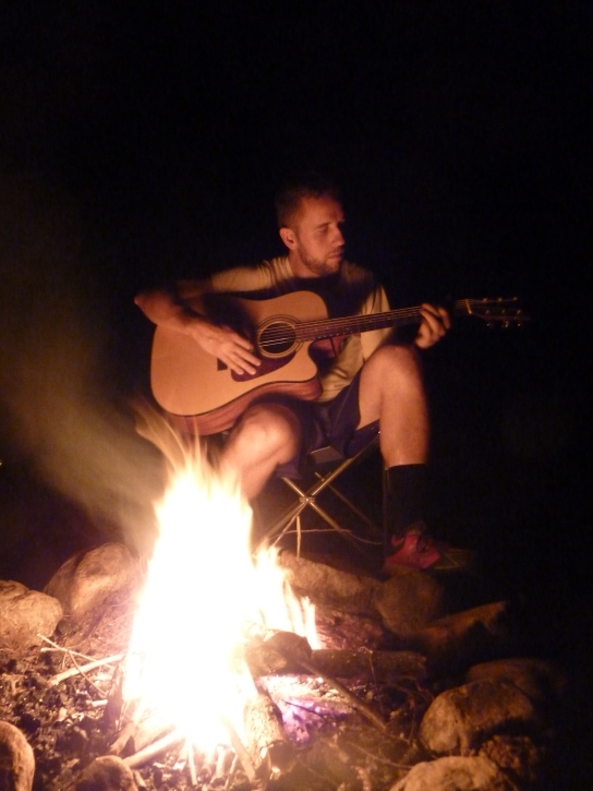 Fire and tunes at the base of Wollumbin