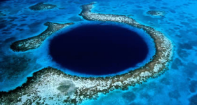 We didn't take this picture but the bird's-eye view of The Big Blue Hole is really cool