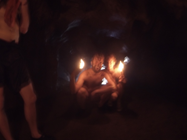 Sal i Xavi in the cave