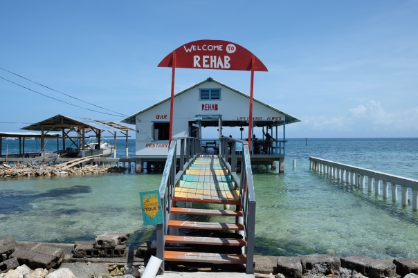 Rehab Bar, home to the best chicken wings in Utila!