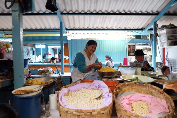 Local ladies preparing affordable and delicious almuerzos