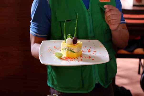 On the walking tour we learnt to make Causa Limeña - tasty!