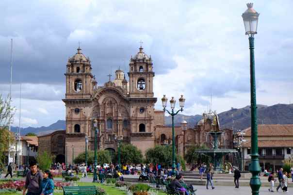 Cusco's Plaza de Armas - it sits between the puma's legs apparently!