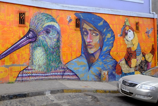 Three artists in one mural!